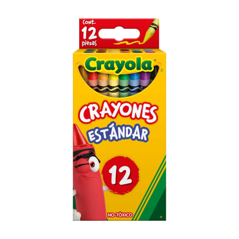 CRAYON CON 12 CRAYOLAS ESTANDAR CAJITA 52-3012 019708