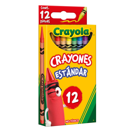CRAYON CON 12 CRAYOLAS ESTANDAR CAJITA 52-3012 019708