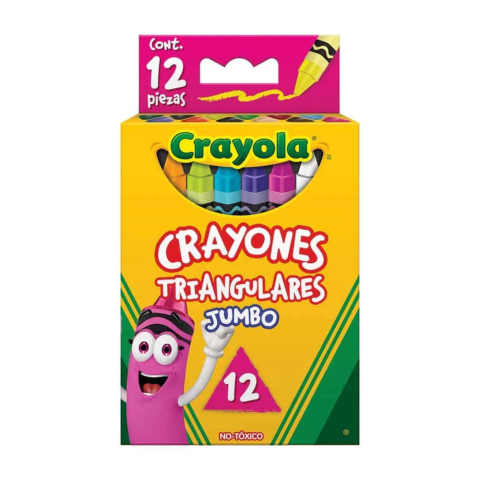 CRAYON C/12 CRAYOLA 52-4312 TRIANGULAR JUMBO CAJA 19739