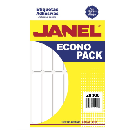 ETIQUETA BLANCA JANEL MODELO 20 20X105 BOLSA 66603