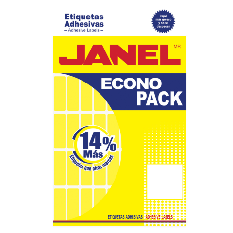 ETIQUETA FLOURECENTE AMARILLO JANEL MOD06 13*38 BOLSA 66636