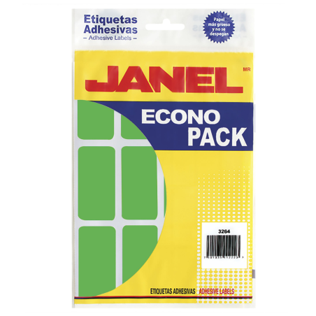ETIQUETA FLOURECENTE VERDE JANEL MOD24 32*64 BOLSA 66640