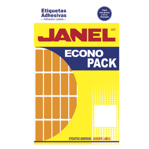 ETIQUETA FLOURECENTE NARANJA JANEL MOD06 13X38 BOLSA 66639