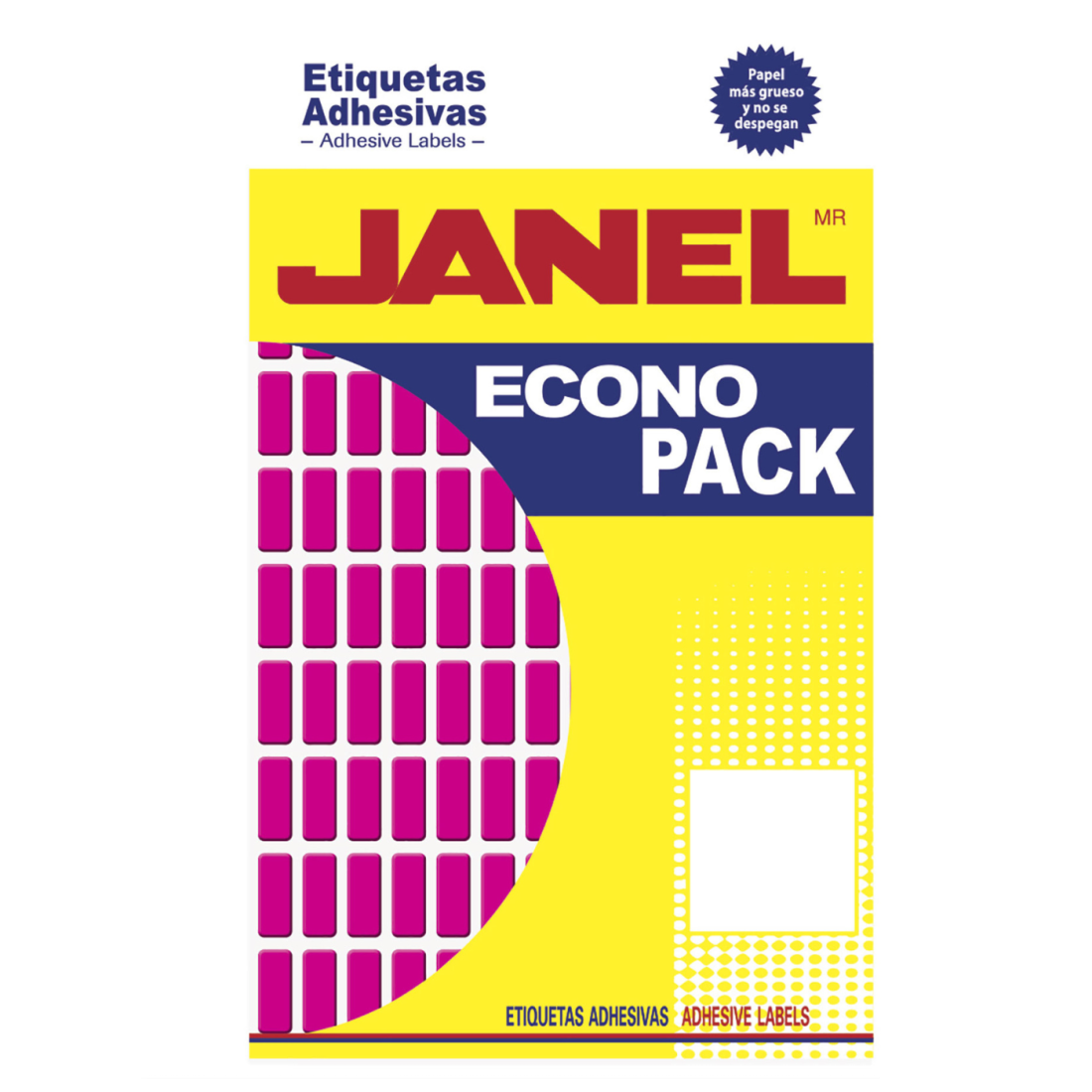 ETIQUETA FLOURECENTE ROSA JANEL MOD04 08*20 BOLSA 66635