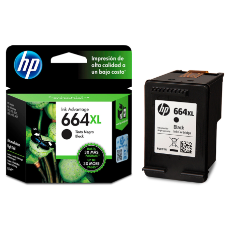 TINTA HP 664 XL F6V30AL INK ADVANTAGE NEGRO 8.5ML