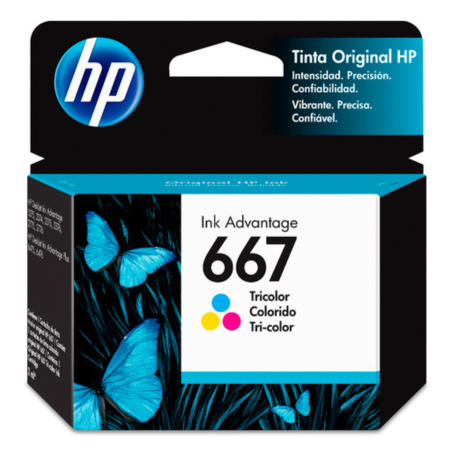 TINTA HP 667 3YM78AL TRICOLOR DESKJET INK ADVANTAGE 2374 (10