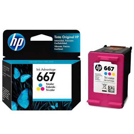 TINTA HP 667 3YM78AL TRICOLOR DESKJET INK ADVANTAGE 2374 (10