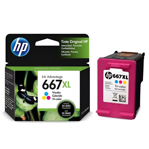 TINTA HP 667 XL 3YM80AL TRICOLOR DESKJET INK ADVANTAGE 2374