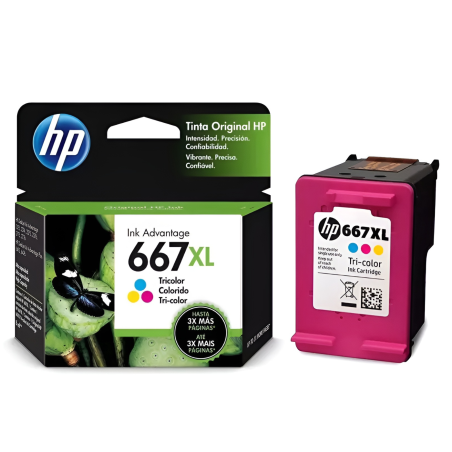 TINTA HP 667 XL 3YM80AL TRICOLOR DESKJET INK ADVANTAGE 2374