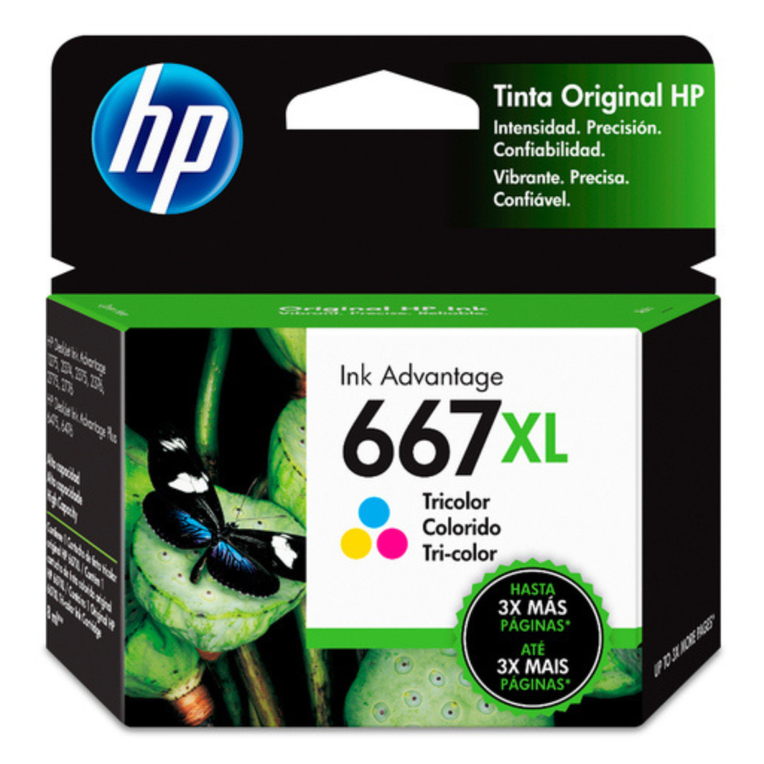 TINTA HP 667 XL 3YM80AL TRICOLOR DESKJET INK ADVANTAGE 2374