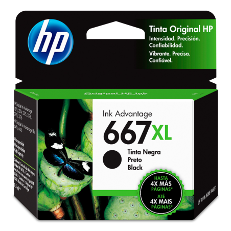 TINTA HP 667 XL 3YM81AL NEGRO DESKJET INK ADVANTAGE 2374
