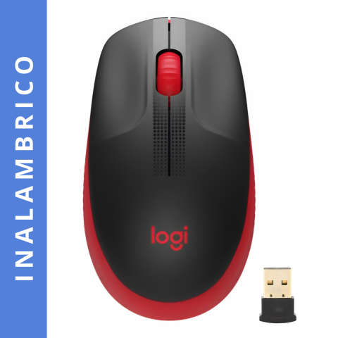 MOUSE LOGITECH M190 INALAMBRICO AMBIDIESTRO ROJO 910-005904