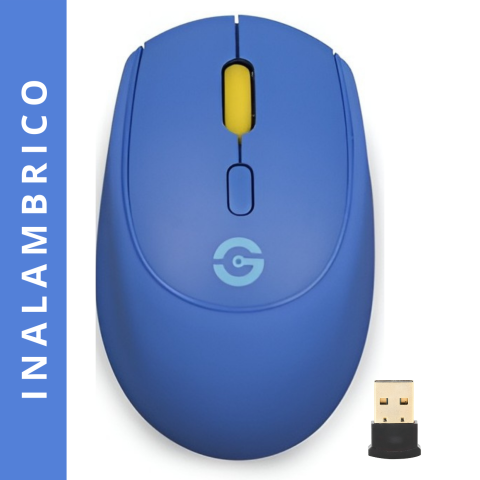 MOUSE WIRELESS GETTTECH GAC-24406B COLORFUL AZUL