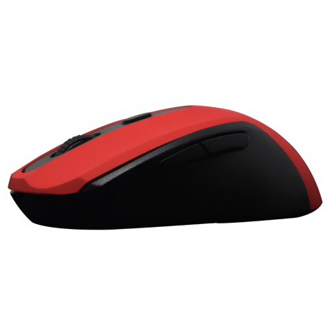 MOUSE INALAMBRICO NACEB ERGONOMICO ROJO HASTA 1600 DPI 6 BOT