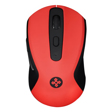 MOUSE INALAMBRICO NACEB ERGONOMICO ROJO HASTA 1600 DPI 6 BOT