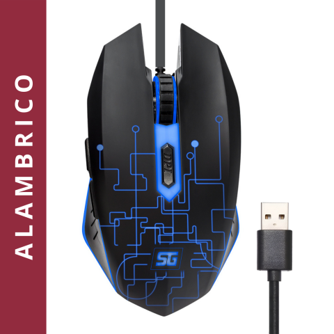 MOUSE VORAGO START THE GAME MO-501 OPTICO ILUMINADO