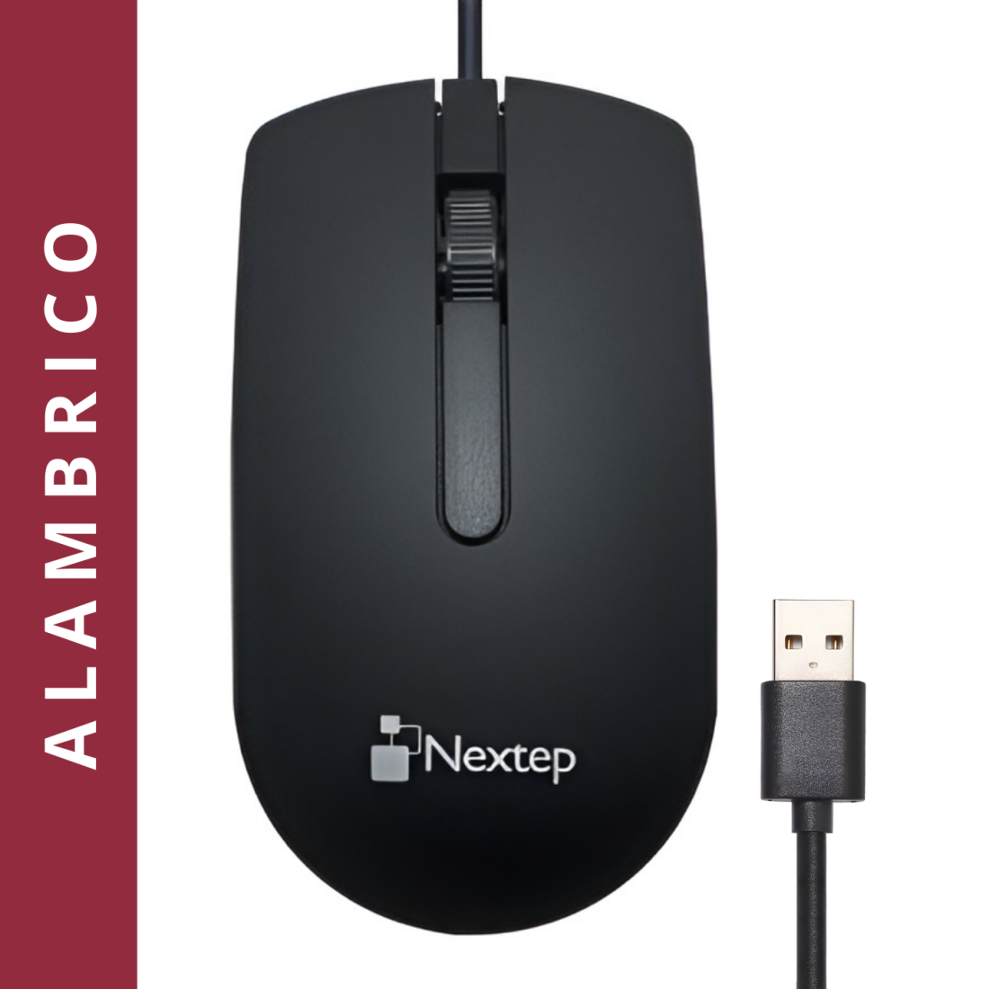 MOUSE NEXTEP ALAMBRICO USB 100DPI NEGRO NE-414