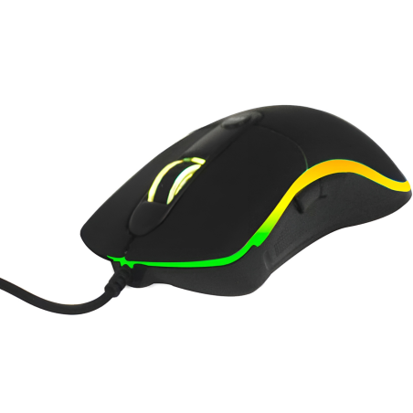 MOUSE GAMER NACEB ALAMBRICO NEGRO RETROILUMINADO RGB 3200DPI