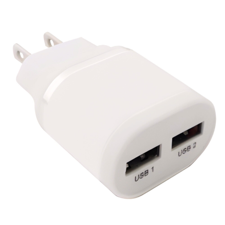 10W CARGADOR BROBOTIX USB PARED 5V 2 PTS BLANCO ACDCM264B