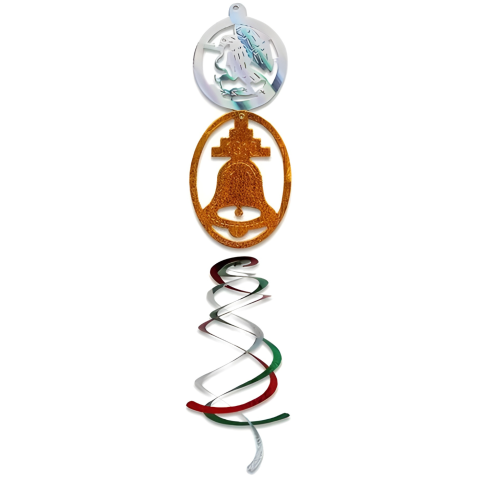 ADORNO TRICOLOR CAMPANA C/ESPIRAL No. 2 143639