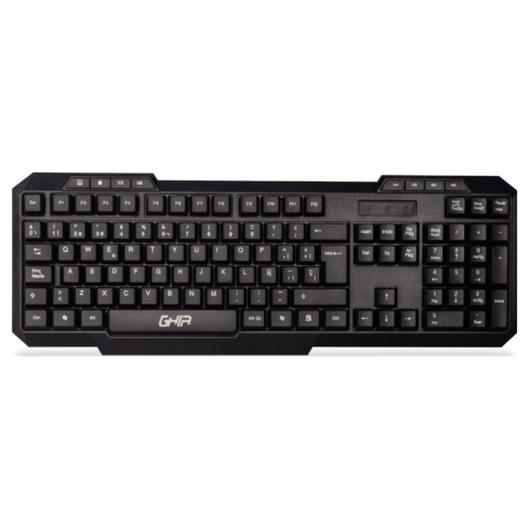 TECLADO GHIA ALAMBRICO USB MULTIMEDIA COLOR NEGRO