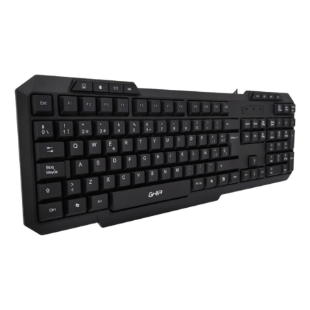 TECLADO GHIA ALAMBRICO USB MULTIMEDIA COLOR NEGRO