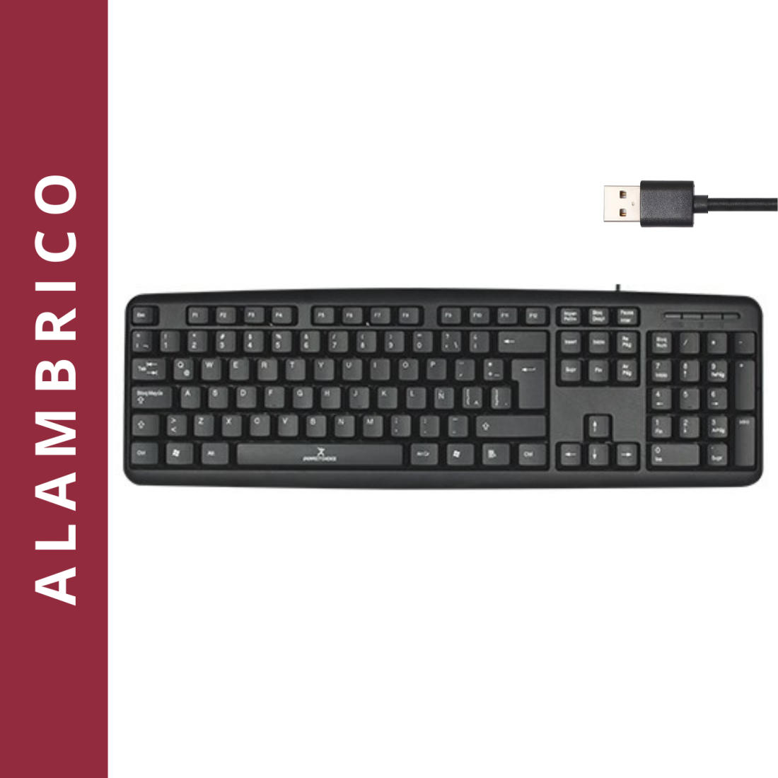 TECLADO PERFECT CHOICE ALAMBRICO USB NEGRO