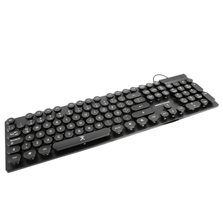 TECLADO PERFECT CHOICE ALAMBRICO BLACK ROUND USB