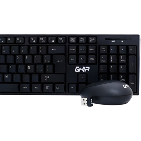 COMBO TECLADO/MOUSE OPTICO GHIA GT5000 INALAM. NEGRO KB-791