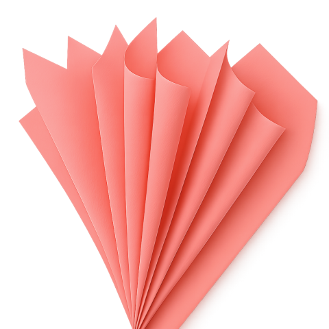 PAPEL DE CHINA COLS. BELUMOSA DOBLADO 50X75CM CORAL 23602