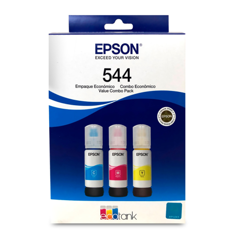 TINTA EPSON 544 PACK 3 PZAS CIAN MAGENTA Y AMARILLO