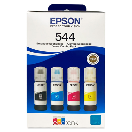 TINTA EPSON 544 4 PIEZAS NEGRO CIAN MAGENTA AMARILLO PAQUETE