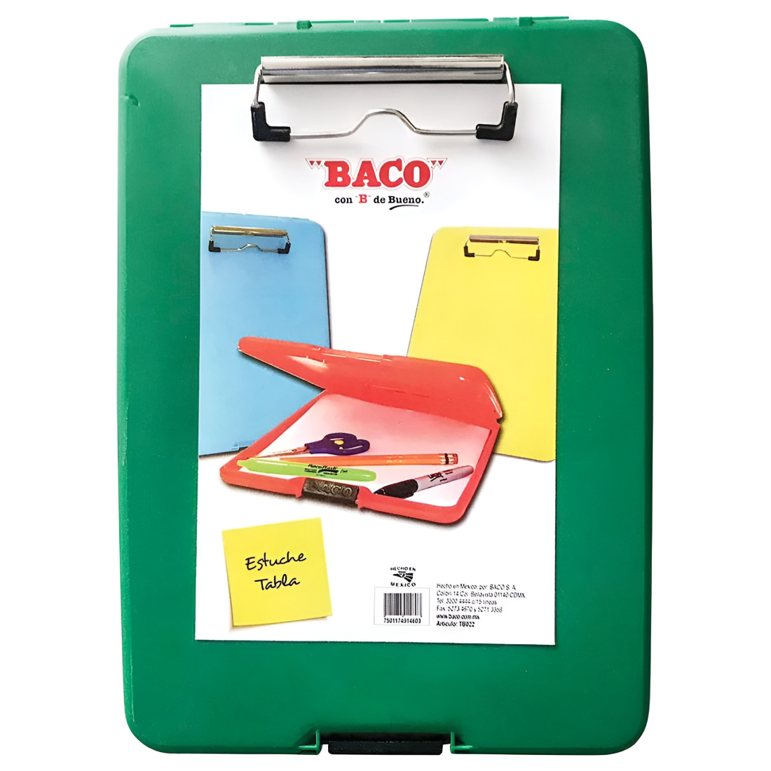 TABLA BACO PLASTICA CON ESTUCHE TAMANO CARTA TB022