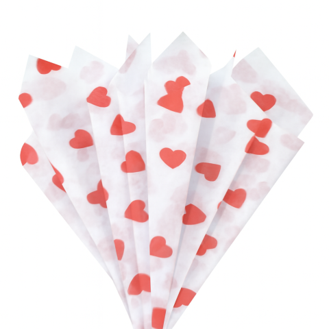 PAPEL DE CHINA T/O GPO. A 1C 50X76CMS CORAZONES 23676