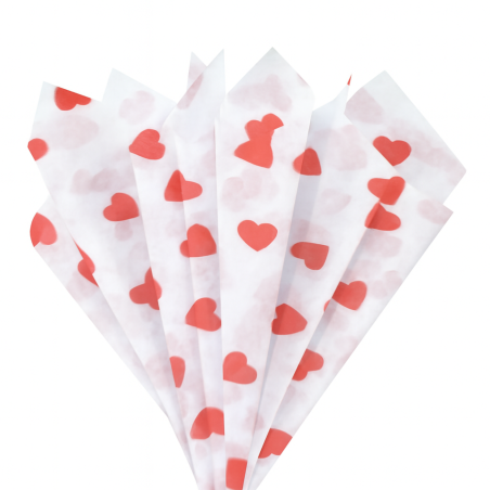 PAPEL DE CHINA T/O GPO. A 1C 50X76CMS CORAZONES 23676