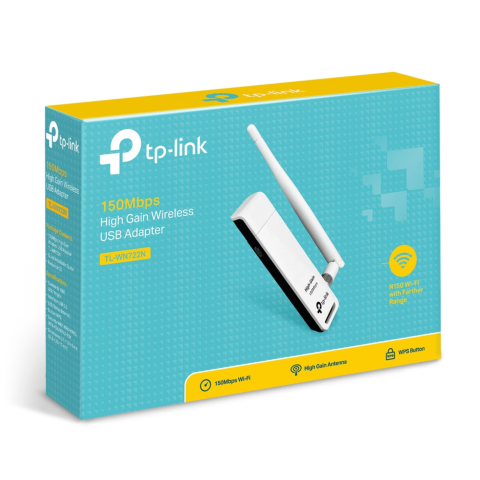 ADAPTADOR USB WIRELESS TP-LINK TL-WN722N 150MBPS