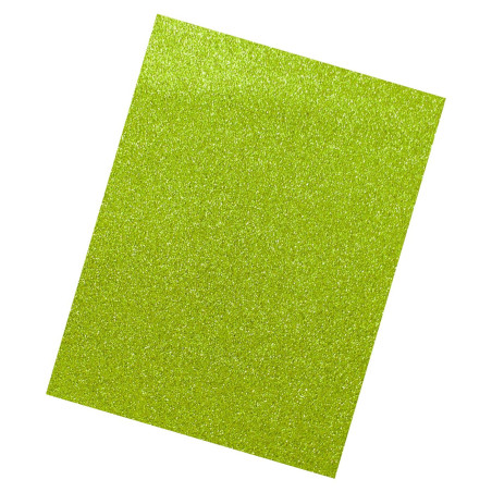 HOJA  FOAMY DIAMANTINA 21.5 X 28CM VERDE LIMON  103094