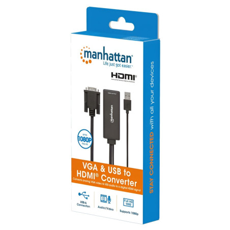 CONVERTIDOR MANHATTAN VIDEO SVGA+ AUDIO USB A HDMI 152426