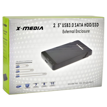 KIT P/CREAR HD 2.5 EXTERNO USB 3.0 SATA SSD 7.0&9.5 CLIP ON
