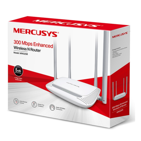 ROUTER INALAMBRICO MERCUSYS MW325R 300MBPS 4 PUERTOS LAN