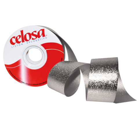 ROLLO LISTON A-9 CELOSA 279 METALICO 35X40M PLATA 51683