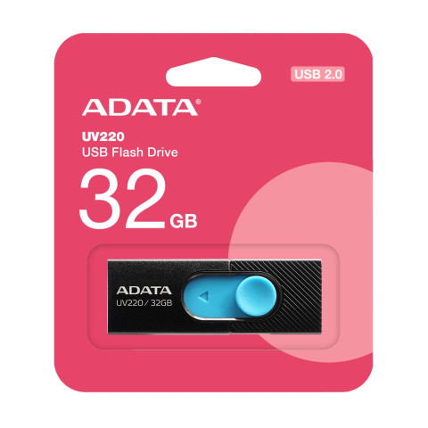 MEMORIA ADATA 32GB USB 2.0 UV220 NEGRO/AZUL