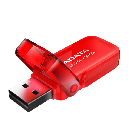 MEMORIA USB 2.0 32GB ADATA UV240 ROJO AUV240-32G-RRD