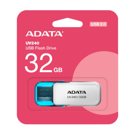 MEMORIA USB 2.0 32GB ADATA UV240 BLANCO AUV240-32G-RWH
