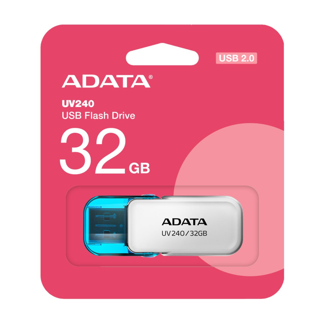MEMORIA USB 2.0 32GB ADATA UV240 BLANCO AUV240-32G-RWH