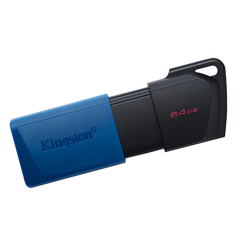 MEMORIA KINGSTON 64GB USB 3.2 NEGRO/AZUL GEN 1 DATATRAVEL