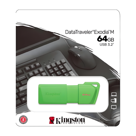 MEMORIA FLASH KINGSTON 64 GB USB 3.2 GEN 1 DTXM VERDE