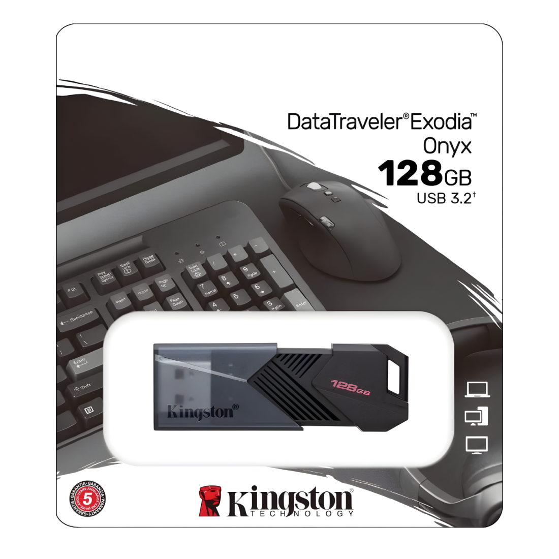 MEMORIA FLASH KINGSTON DT EXODIA ONYX 128GB USB 3.2 GEN1
