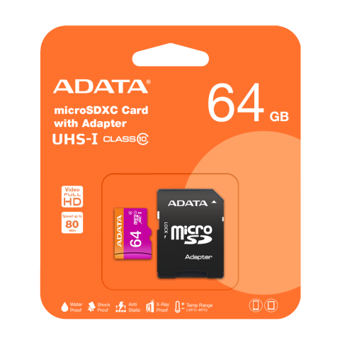 MEMORIA MICRO SD CLASS10 64GB ADATA