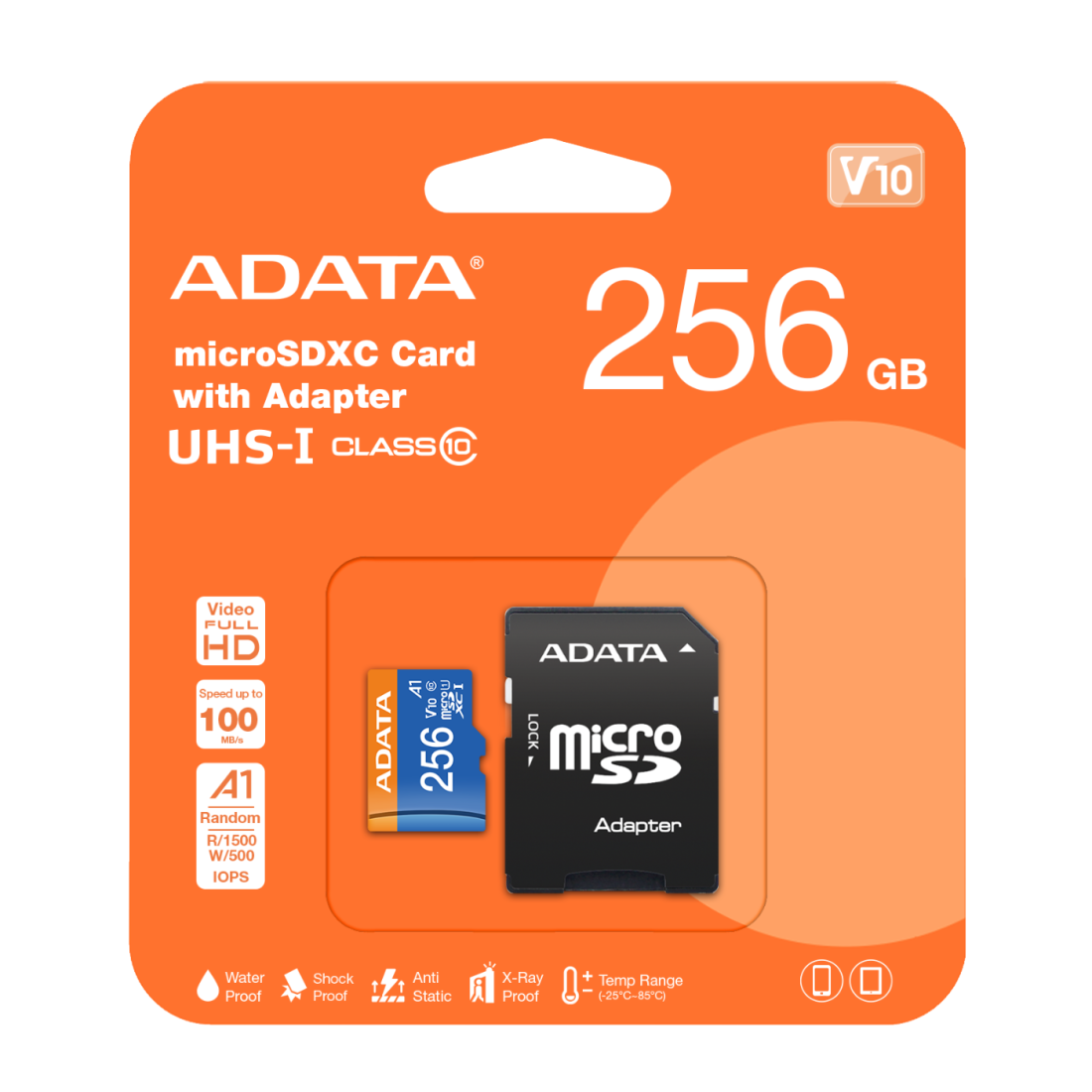 MEMORIA ADATA 256GB MICRO SDXC PREMIER CLASE 10 A1 AZUL